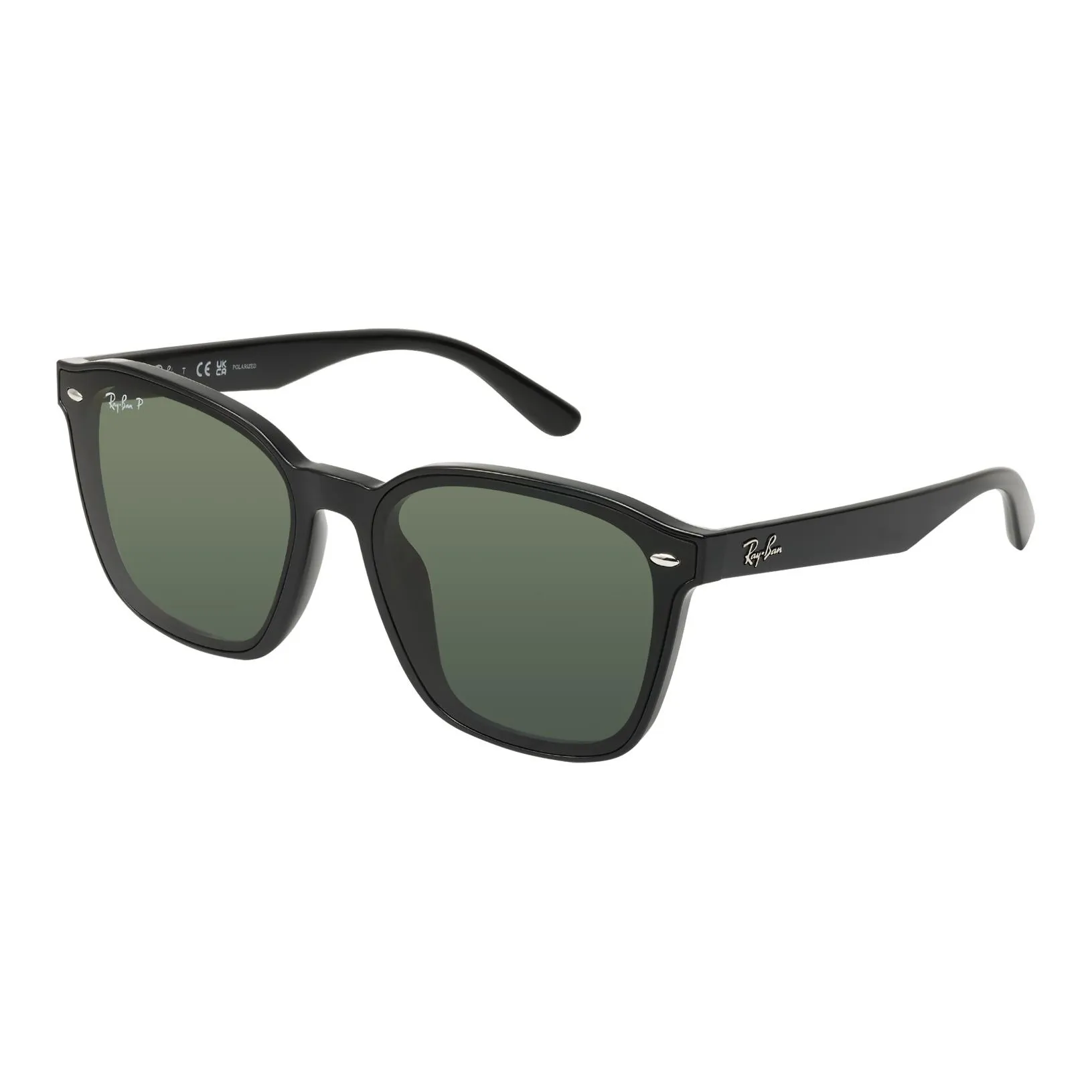 RayBan Plate Frame Injection Molding Square Sunglasses Unisex Black