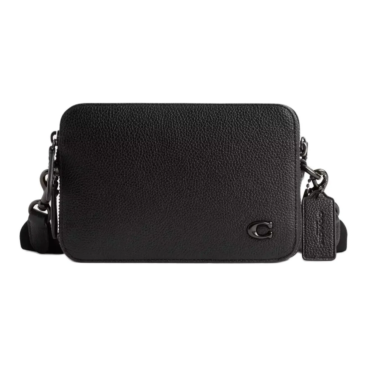 COACH Charter Leather Shoulder Bag, Crossbody Bag Trumpets Men's Black