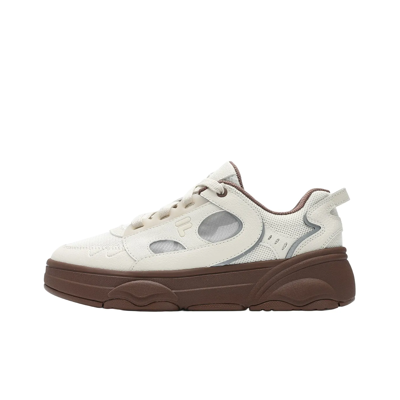 FILA FUSION Low Top Skateboard Shoes Women's Silver