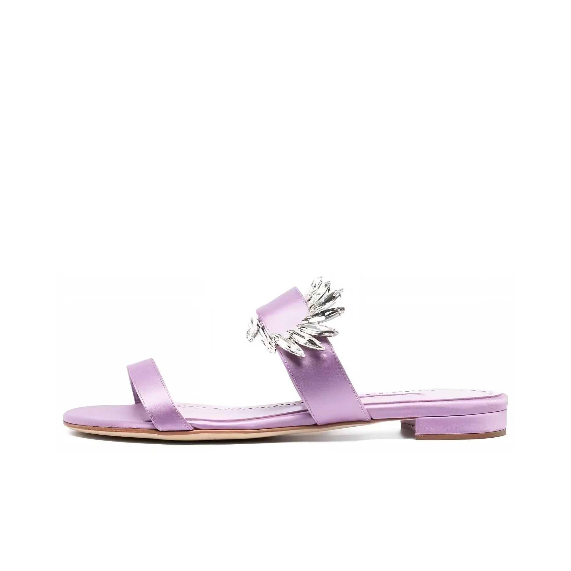 MANOLO BLAHNIK Slide Slippers Women's Light Purple