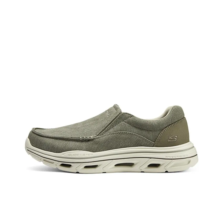 Skechers Cushioning Breathable Low-Top Casual Shoes Men's Khaki