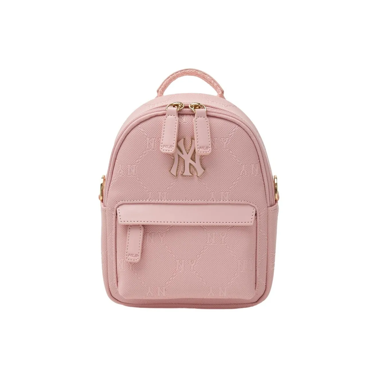 Mlb Base Logo Искусственная кожа Рюкзак Мини Женский Розовый
