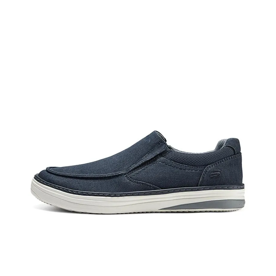 Skechers Low Top Canvas Shoes Men's Marine Blue