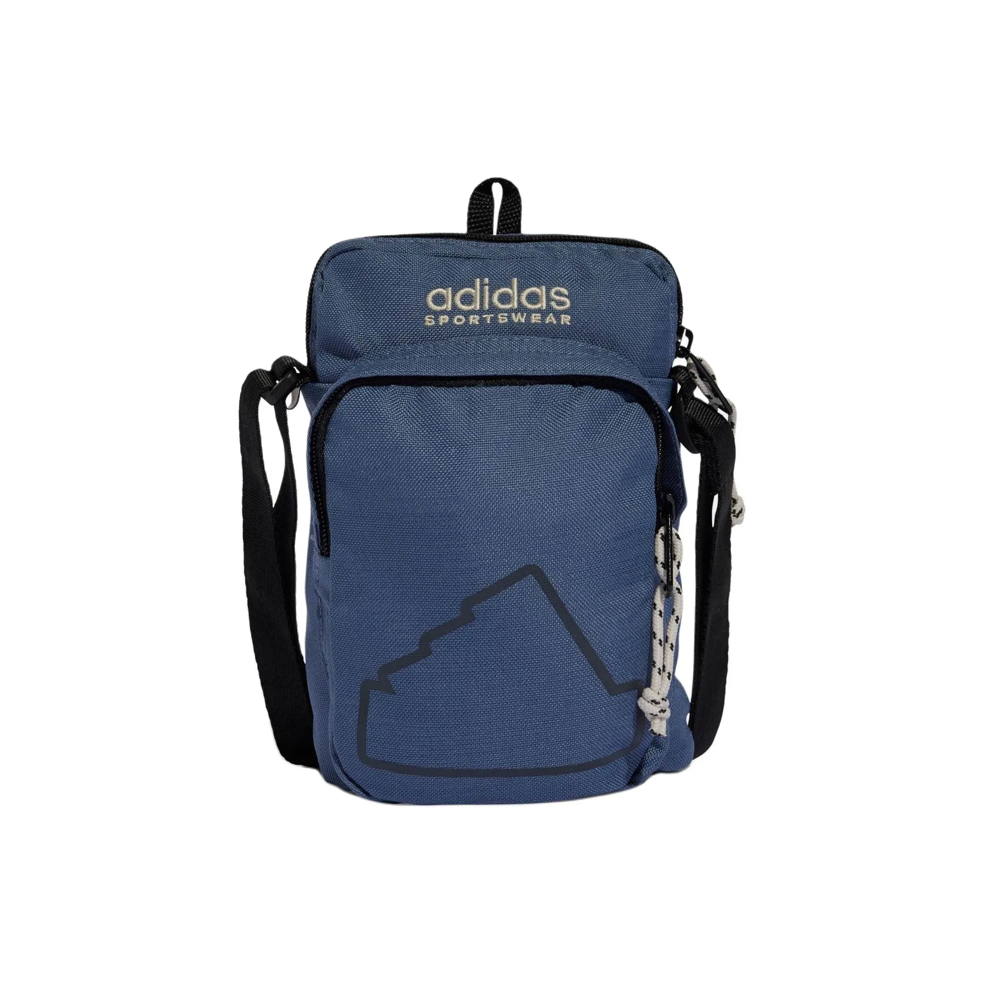 Adidas Переработанный материал Сумка через плечо Сумка на плечо Унисекс Чернила Синий Черный Светло-серый