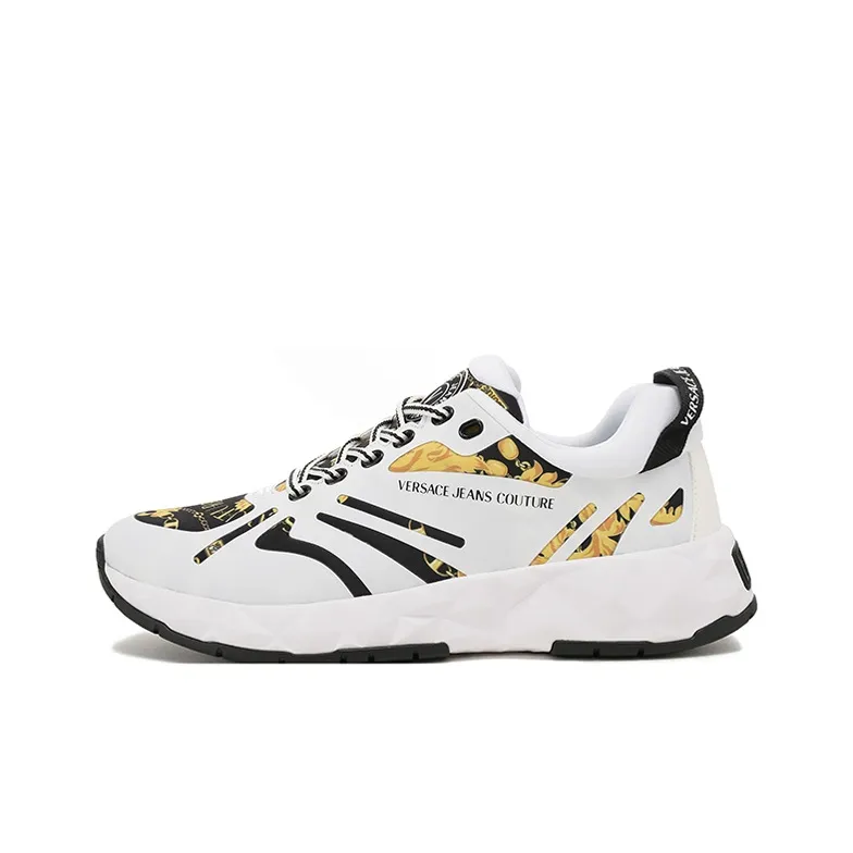 VERSACE JEANS COUTURE Low Top Casual Shoes Men's White Black