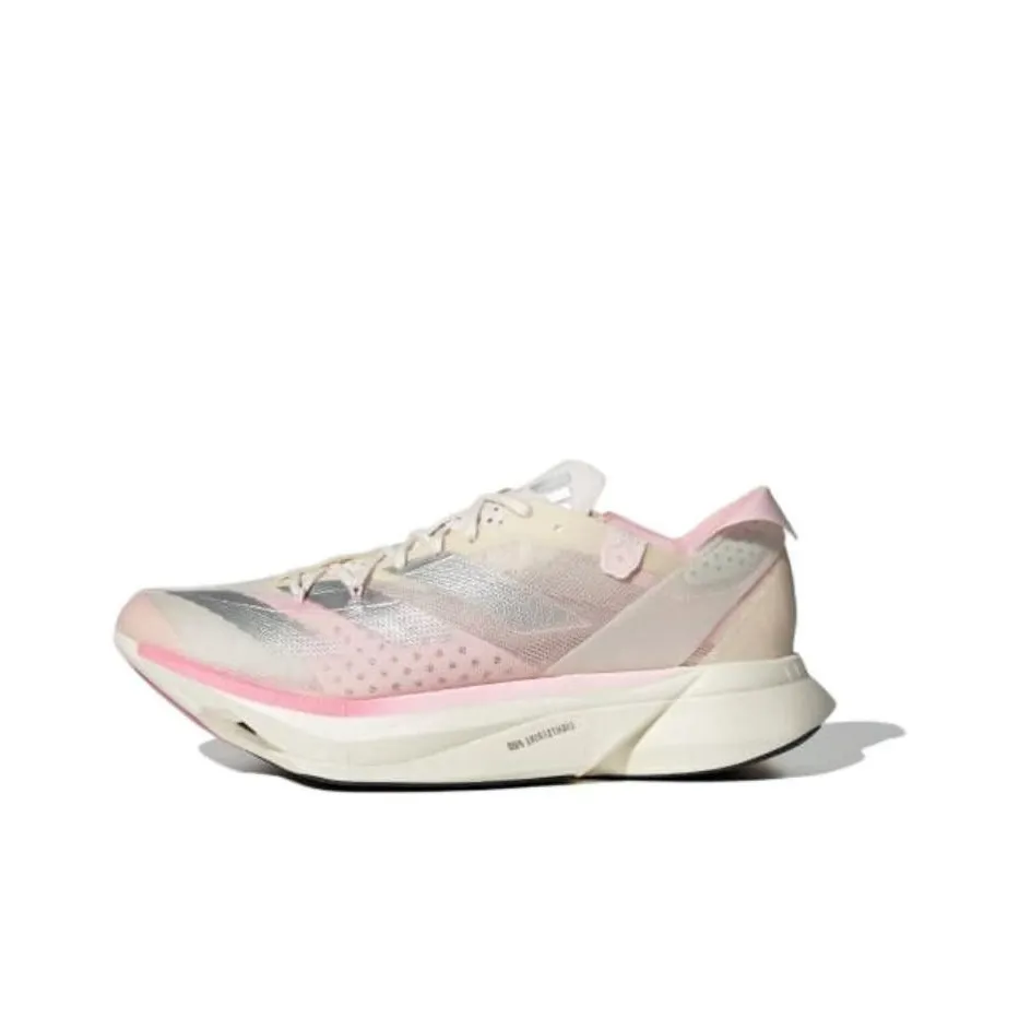 Adidas Adizero Adios Pro 3 Chalk White Silver Metallic Clear Pink Women's