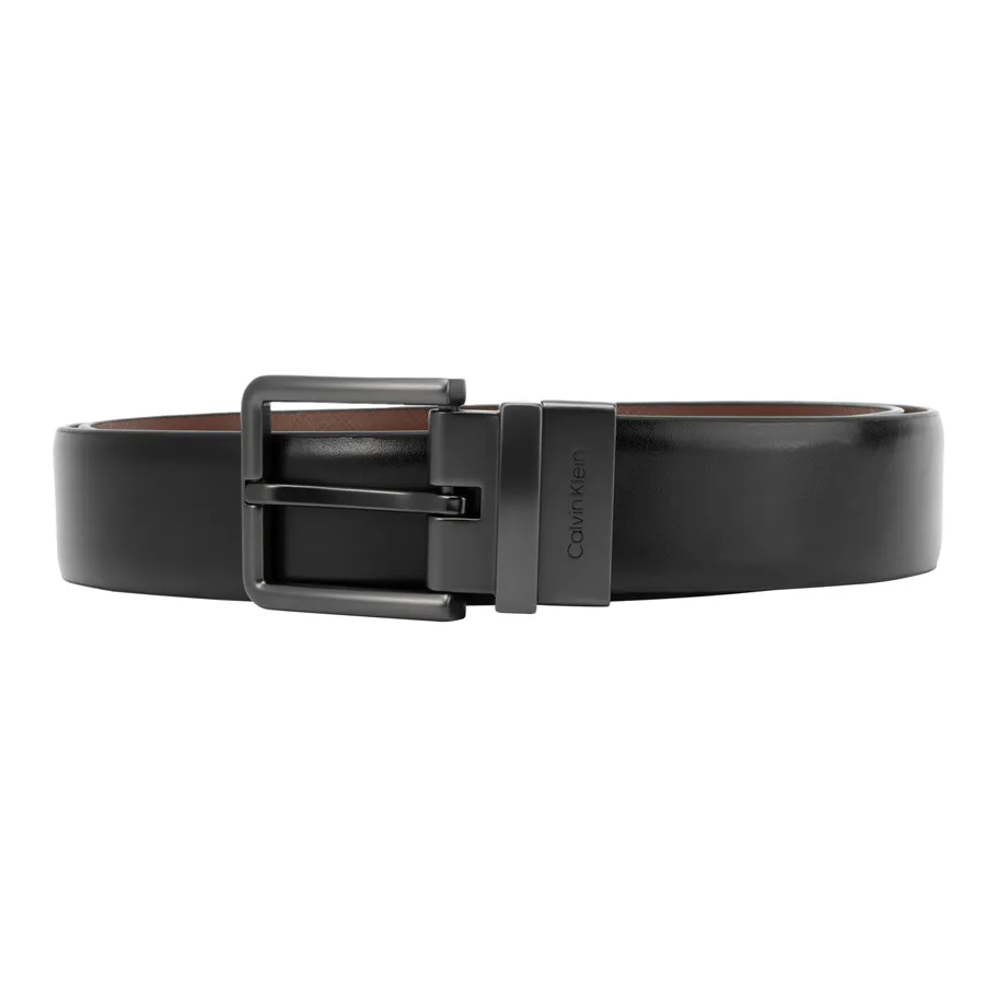CALVIN KLEIN Leather Belts Men's Black/Brown Width 3.2cm