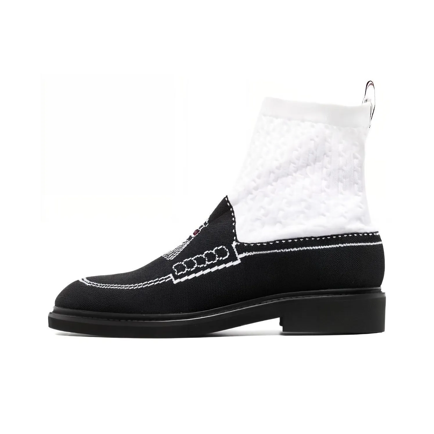 THOM BROWNE Tassel Loafer Sock Boots