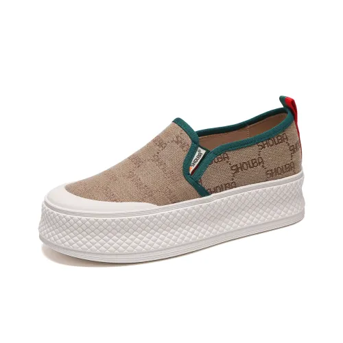 SHOUBA Кроссовки для скейтбординга Low Top Абрикос Женские