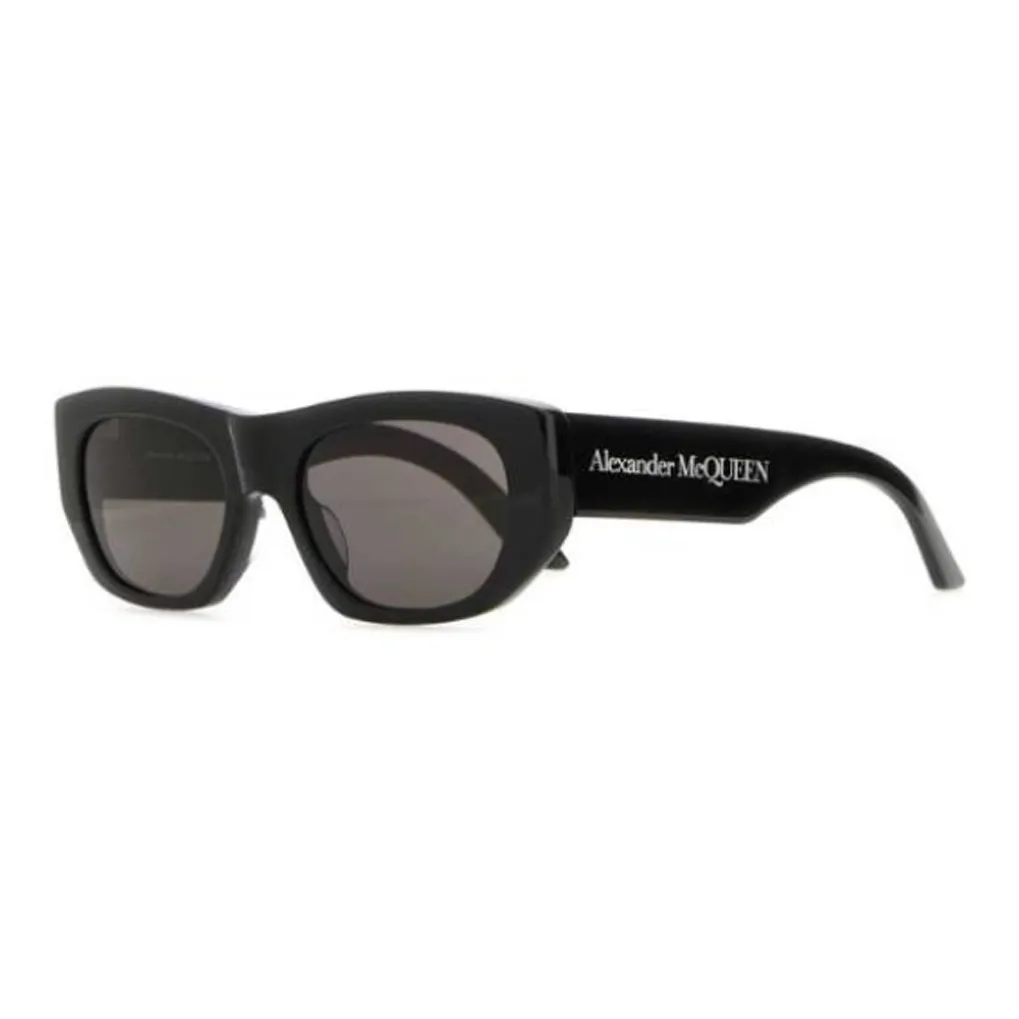 Alexander McQueen Logo engraved Geometric frame Sunglasses
