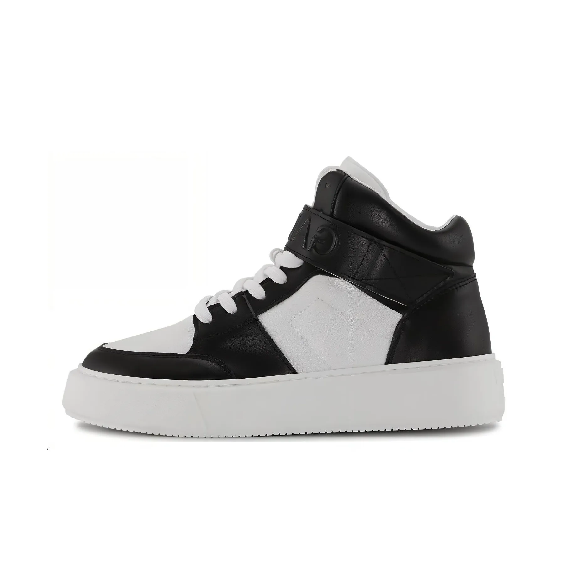 GANNI Abrasion Resistant High Top Skateboard Shoes Unisex Black White
