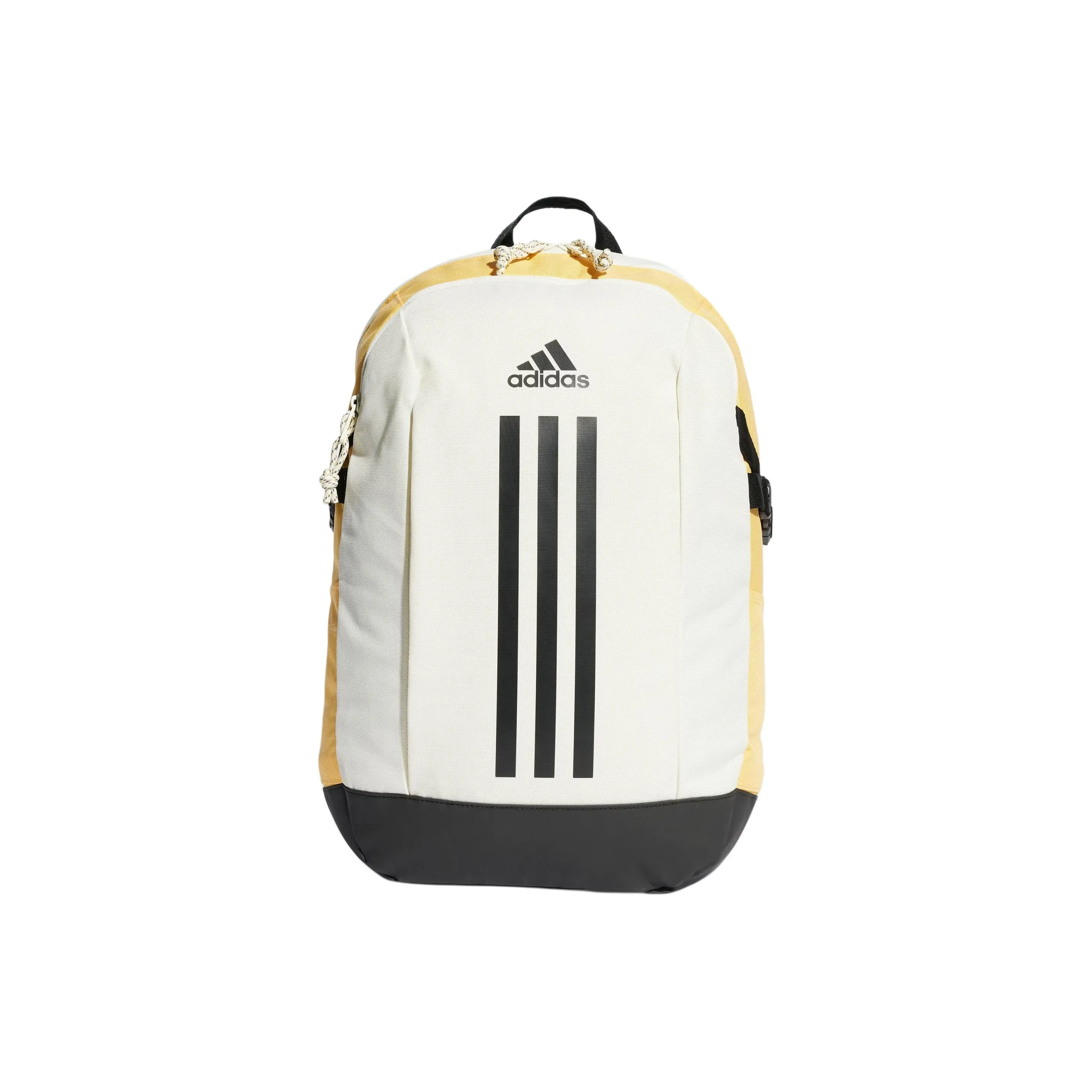 Adidas Recycled Polyester Backpack Unisex Ivory White Light Yellow & Black