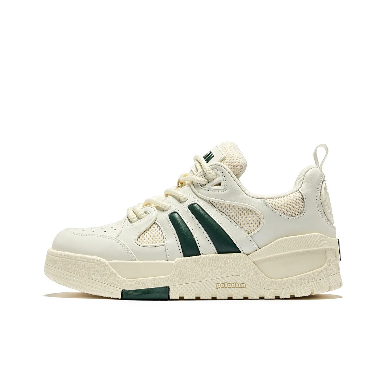 Палладий Slip-resistant Abrasion-resistant Низкий топ Скейтборд Кроссовки Мужские Белый Зеленый