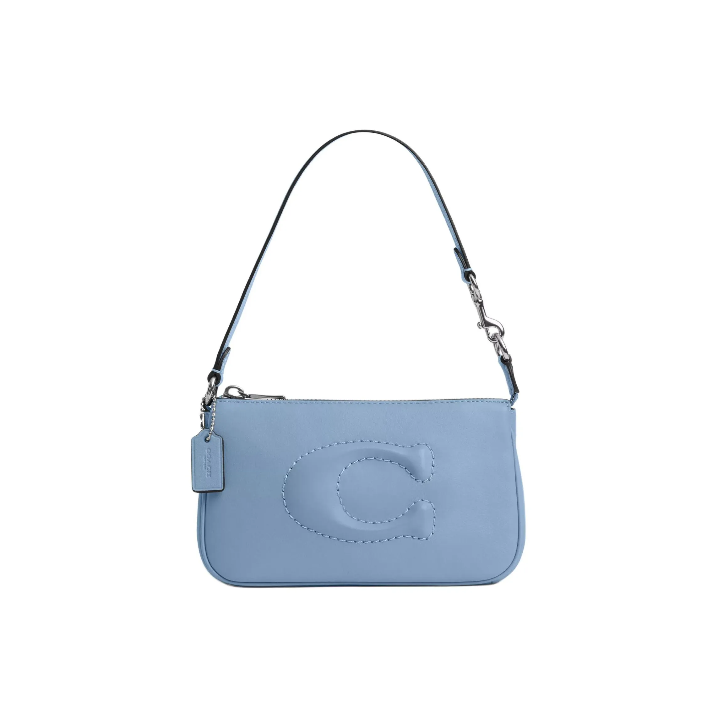 COACH Nolita Cow Leather One Shoulder Handbag Small Women's Cornflower Blue+Wild Multicolor
