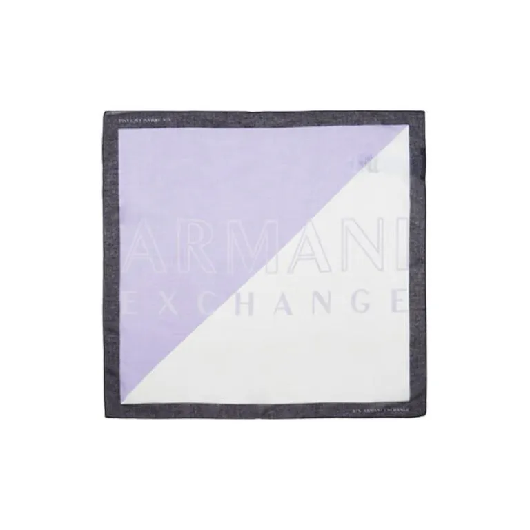 ARMANI EXCHANGE Silk Scarves Women's Purple/White