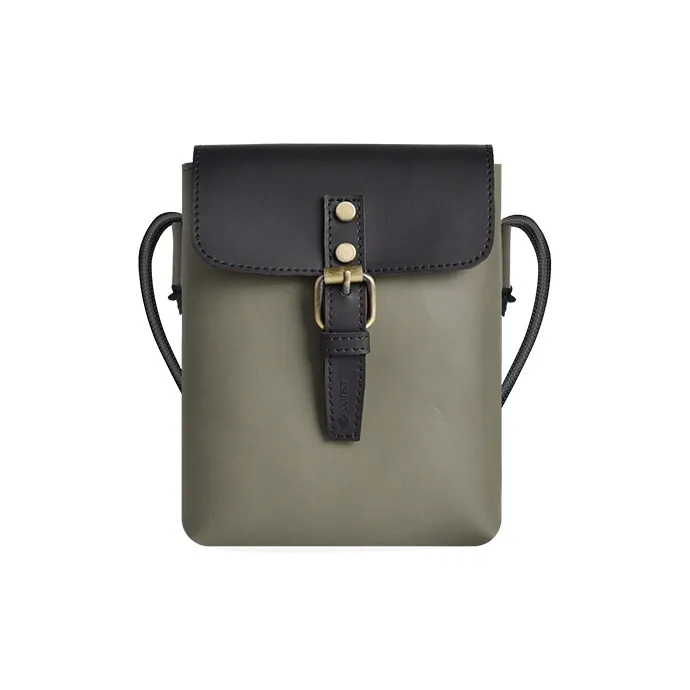 COTECi PU Shoulder Bag, Crossbody Bag Regular Unisex Black & Green/Black & Light Brown/Black & Brown