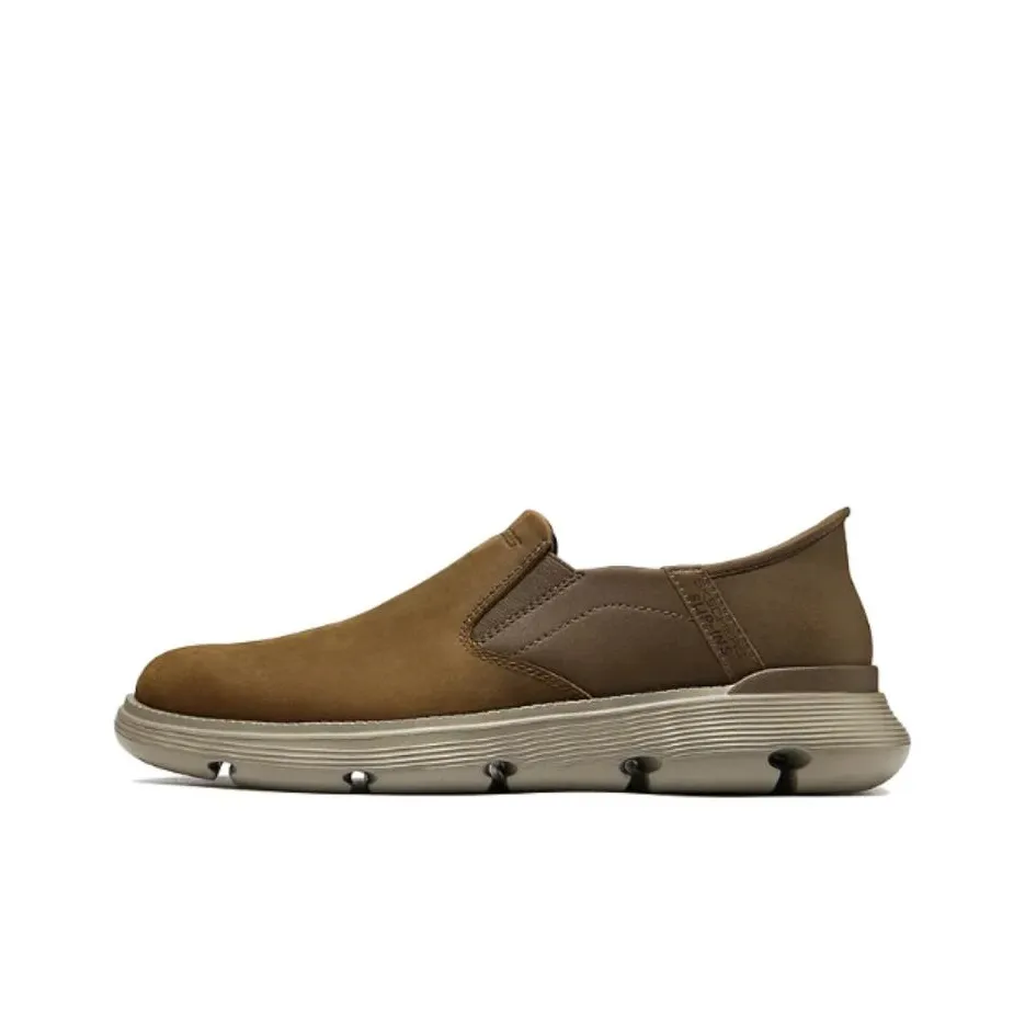 Skechers Cushioning Wear Resistant Low Top Casual Shoes Men's Brown
