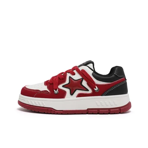 HUANQIU Кроссовки для скейтбординга Low Top Бордовые Женские