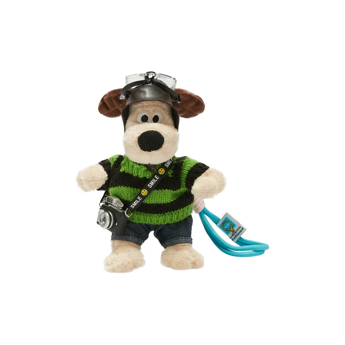 Bowl Мобильный телефон Сумка через плечо с Camera Собака Шнурок Брелок Прохладный Пилот Игрушка Собака Куклы Плюшевый Брелок 23 см Рекомендуемый рост