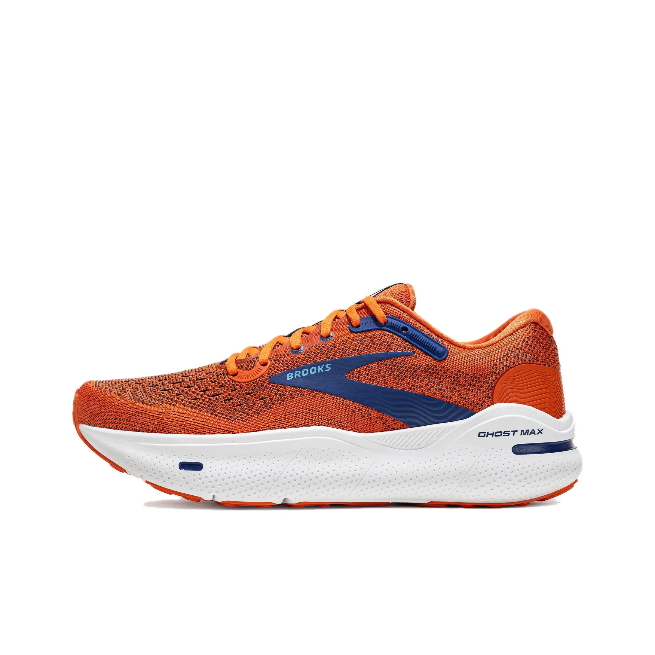 Brooks Ghost Ma Cushioning, Wear Resistant Low Top Running Shoes Men's Orange Blue