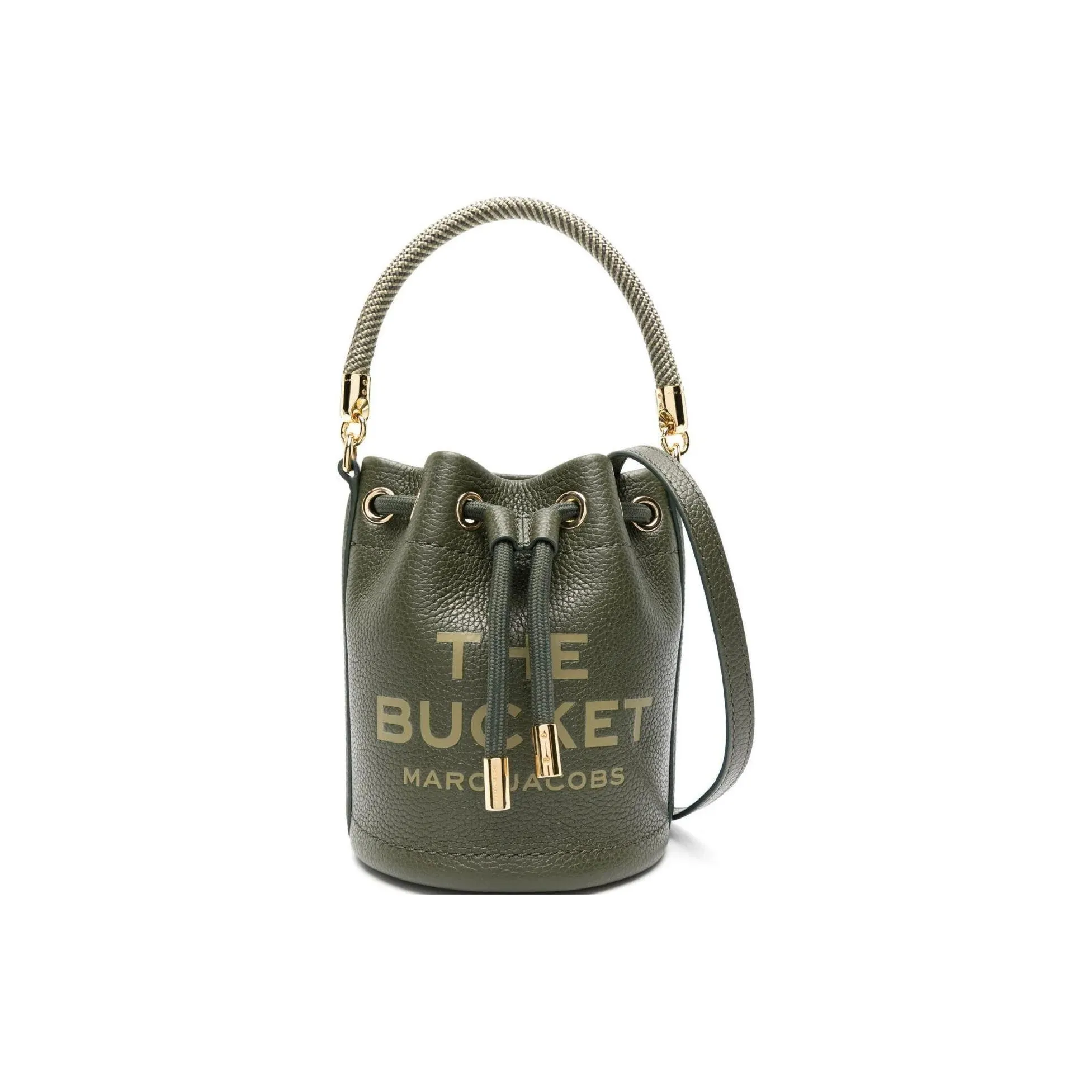 MARC JACOBS Full Grain Leather Bucket Bag, Shoulder Bag, Crossbody Bag, Handbag Mini Women's Forest Green