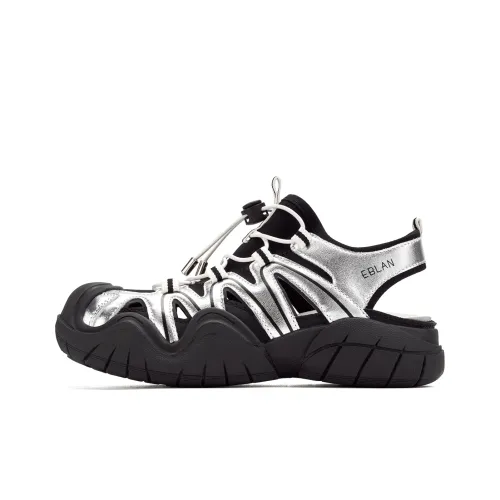 EBLAN Толстоподошвенные кроссовки Low Top Серебряные Женские