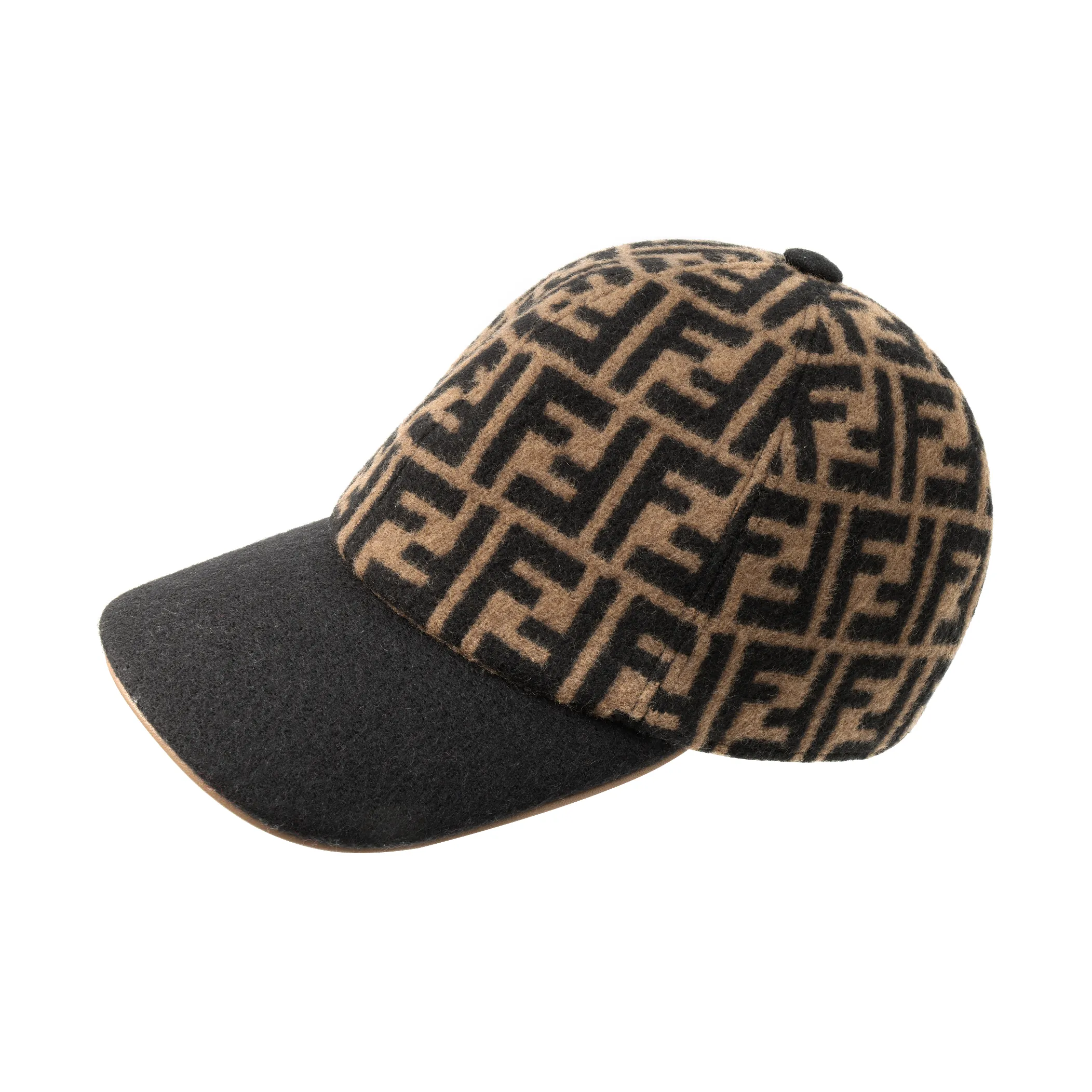FENDI FF pattern Jacquard Wool Cap