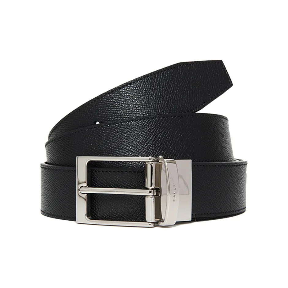 BALLY Ремни из коровьей кожи Мужской Черный Ширина 3,5 см