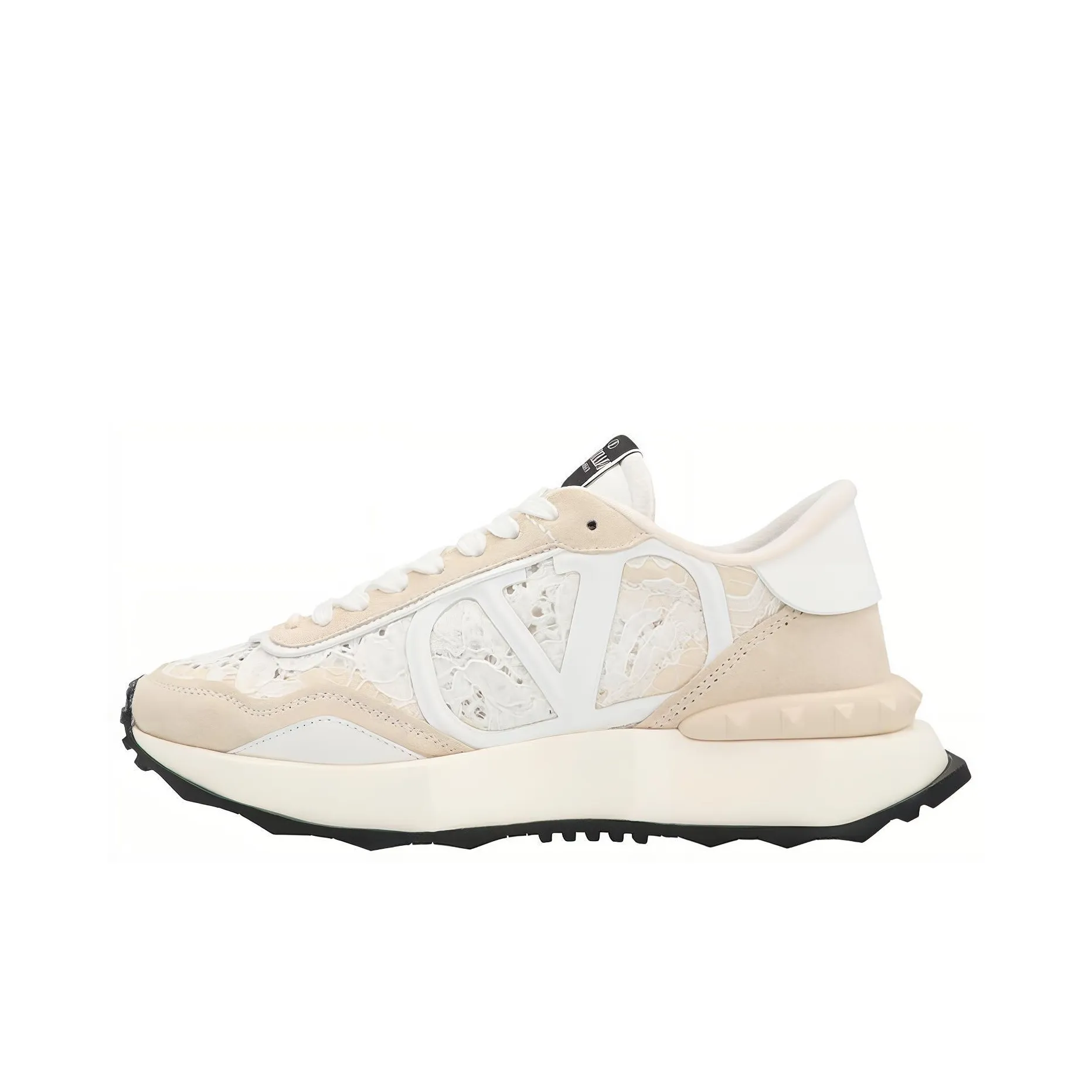 Valentino Lace And Mesh Lacerunner White Ivory Women's