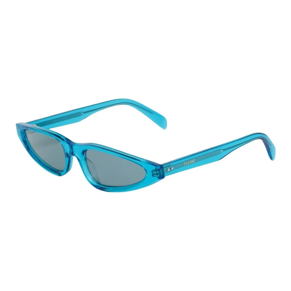 CELINE Acetate Irregular Shape Sunglasses Men's Blue