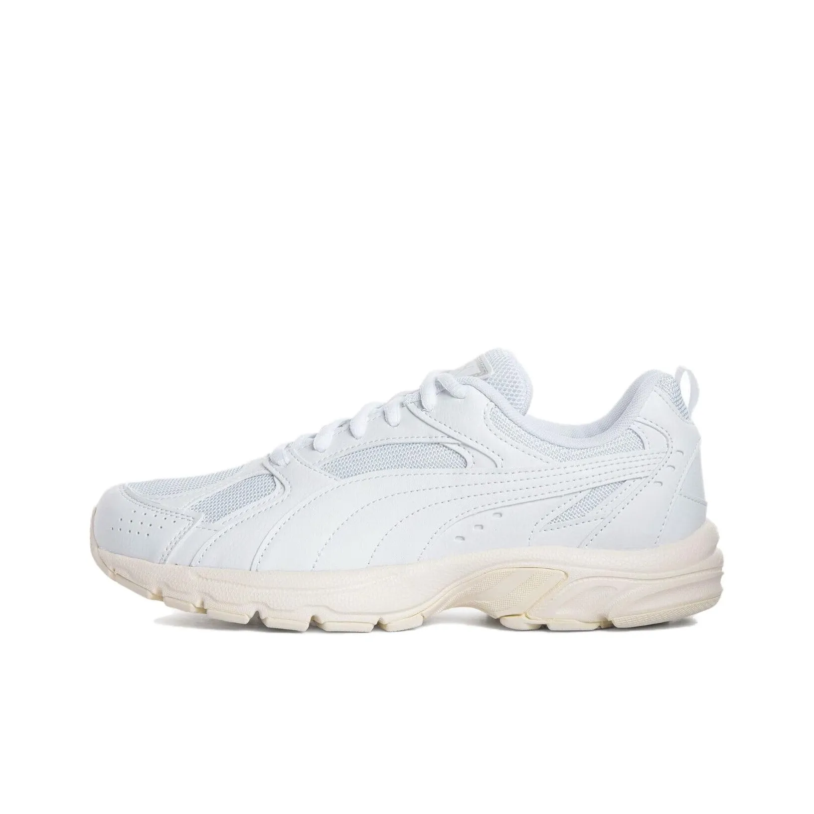 PUMA Milenio Амортизация Износостойкие Низкие Кроссовки для Бега Унисекс Белые