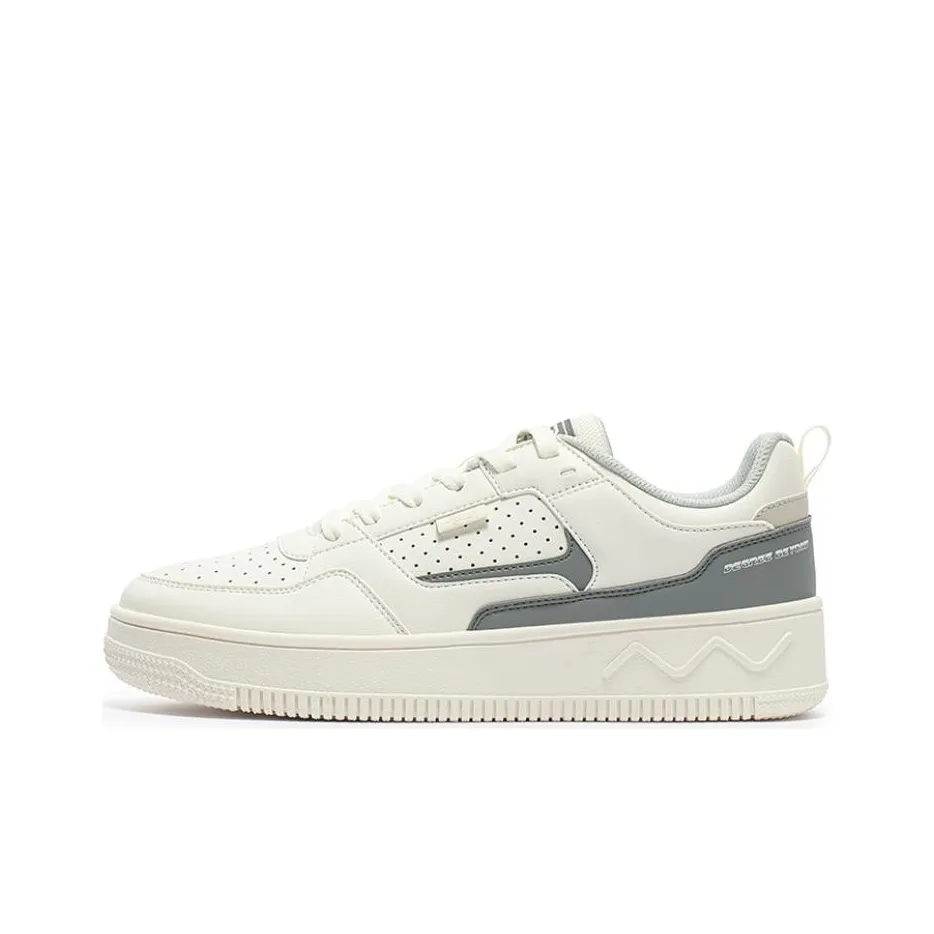 361° Slip Resistant Cushioning Low Top Skateboard Shoes Men's White Gray