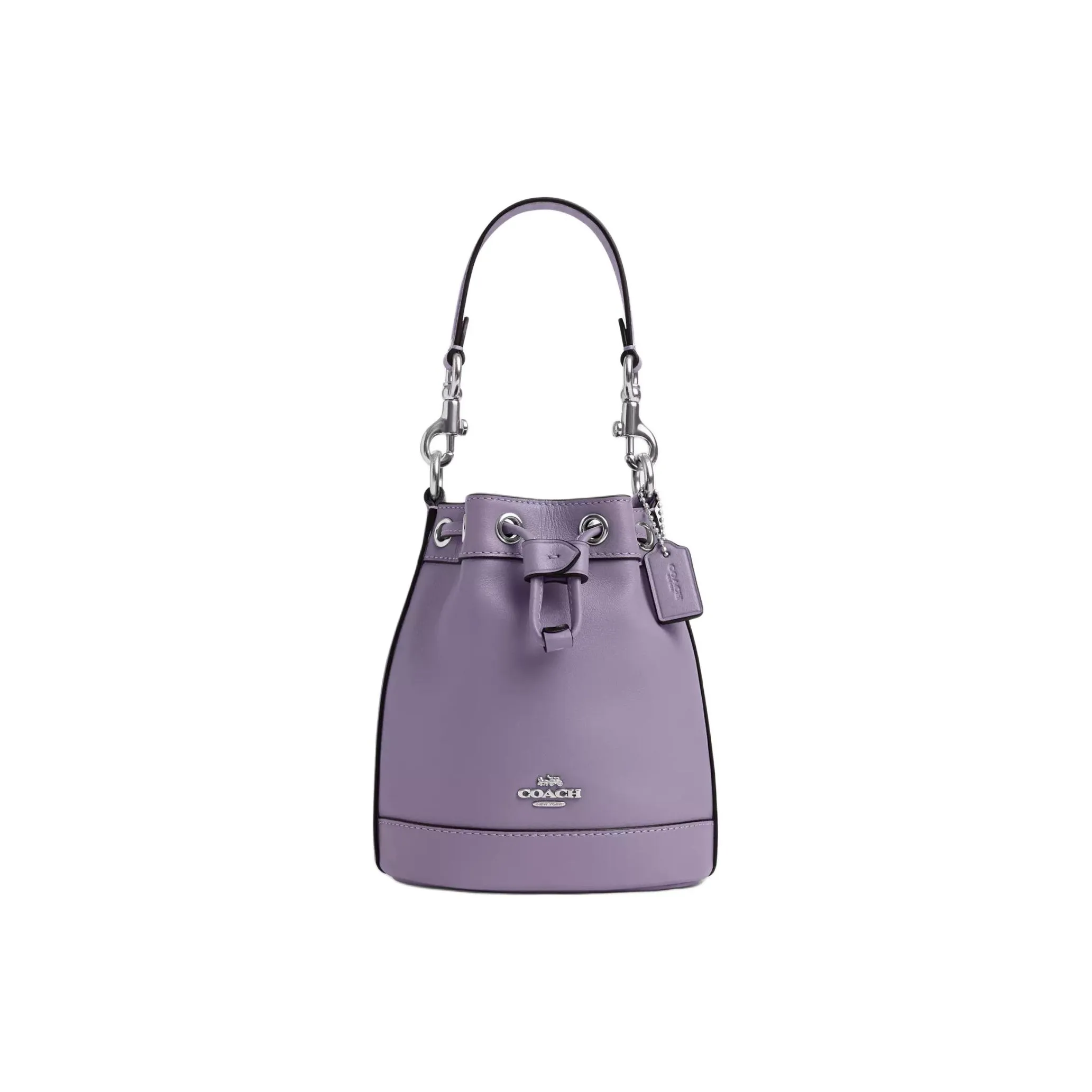 COACH Cow Leather Bucket Bag, Shoulder Bag, Crossbody Bag, Handbag Mini Women's Light Violet