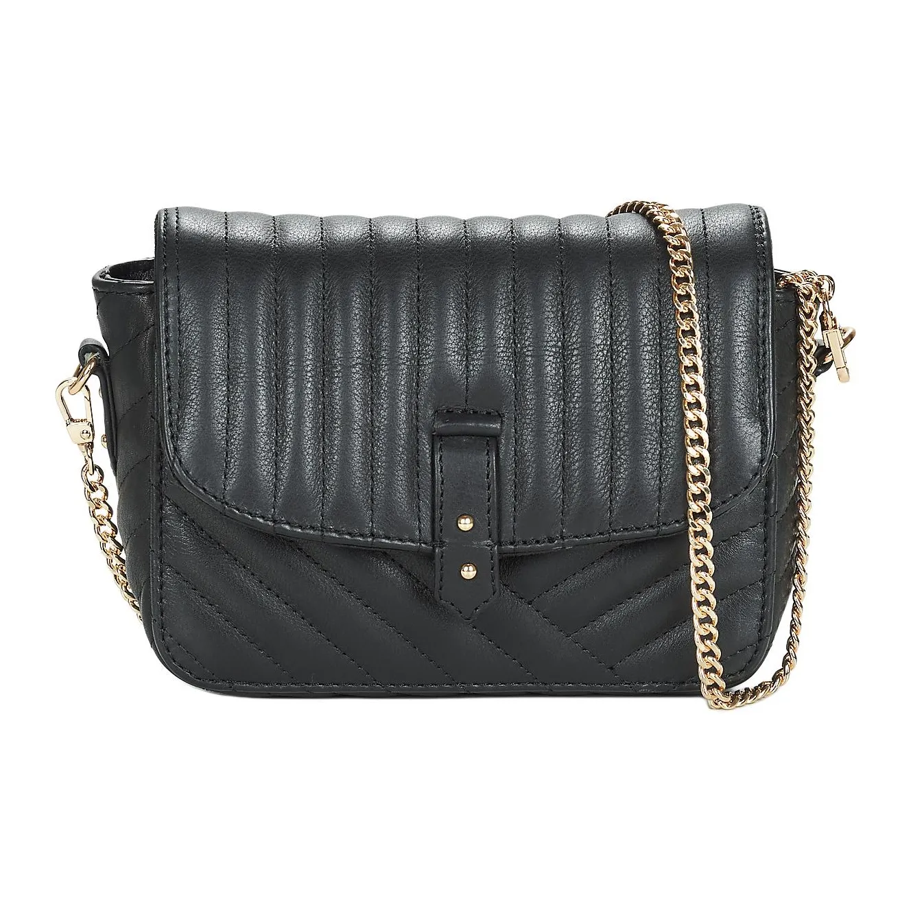 Petite Mendigote Cow Leather Crossbody Bag Shoulder Bag Women's Black