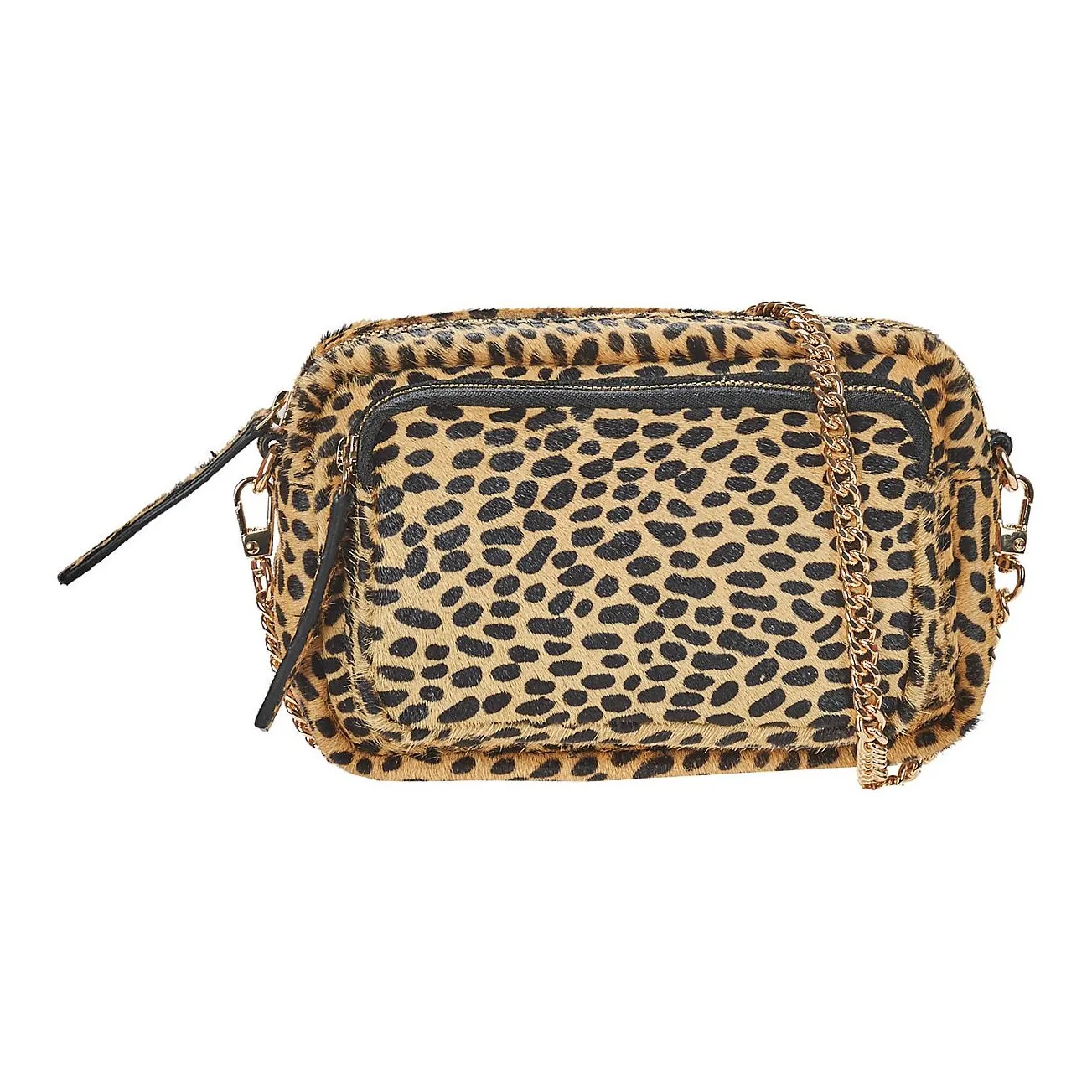 Petite Mendigote Leather With Textile Crossbody Bag, Shoulder Bag Women's Leopard Print