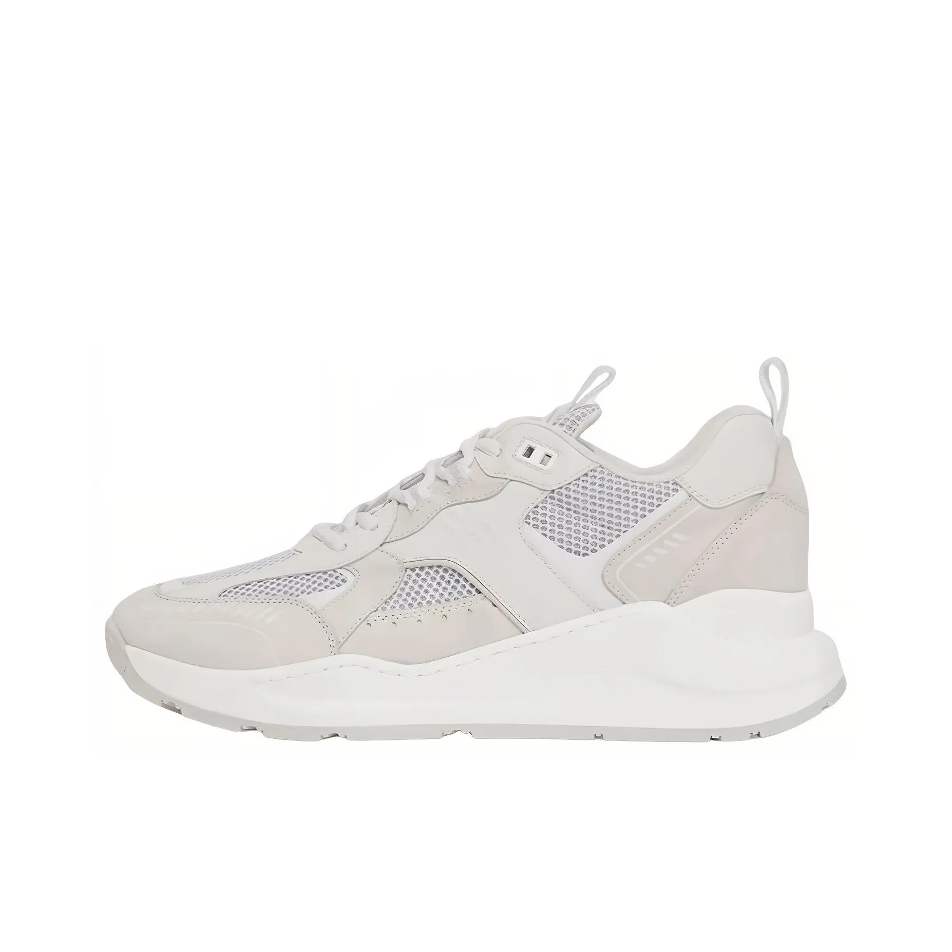 Burberry Plain Logo Low Top Sports Casual Shoes Men's White