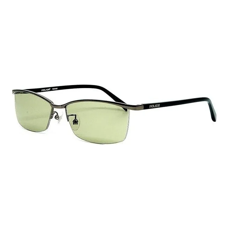 Police Titanium Plastic Rectangular Sunglasses Unisex Black