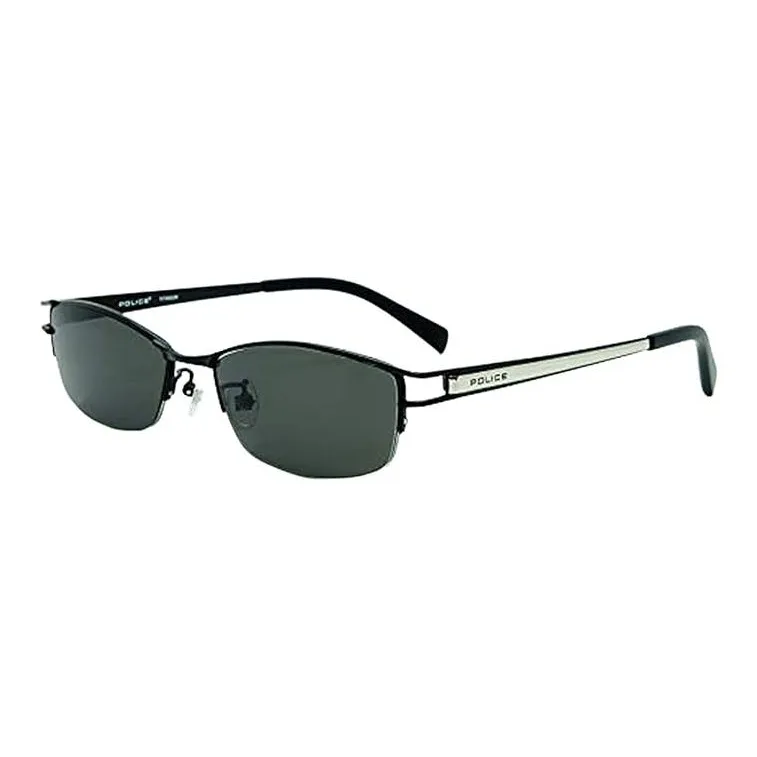 Police Titanium Irregular Shape oversized Sunglasses Unisex Black