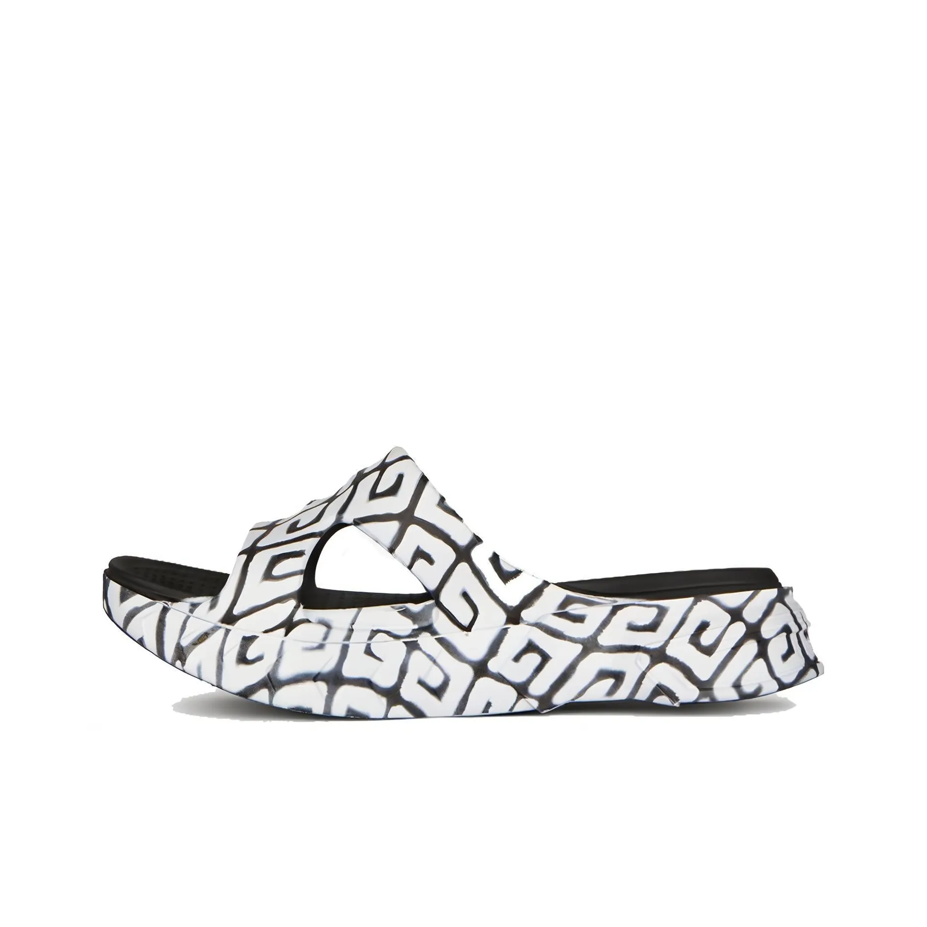 Givenchy Abrasion Resistant Slide Slippers Men's Black White