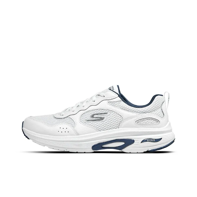 Skechers Go Run Arch Fit Амортизация Низкий Топ Беговые кроссовки Мужские Белые