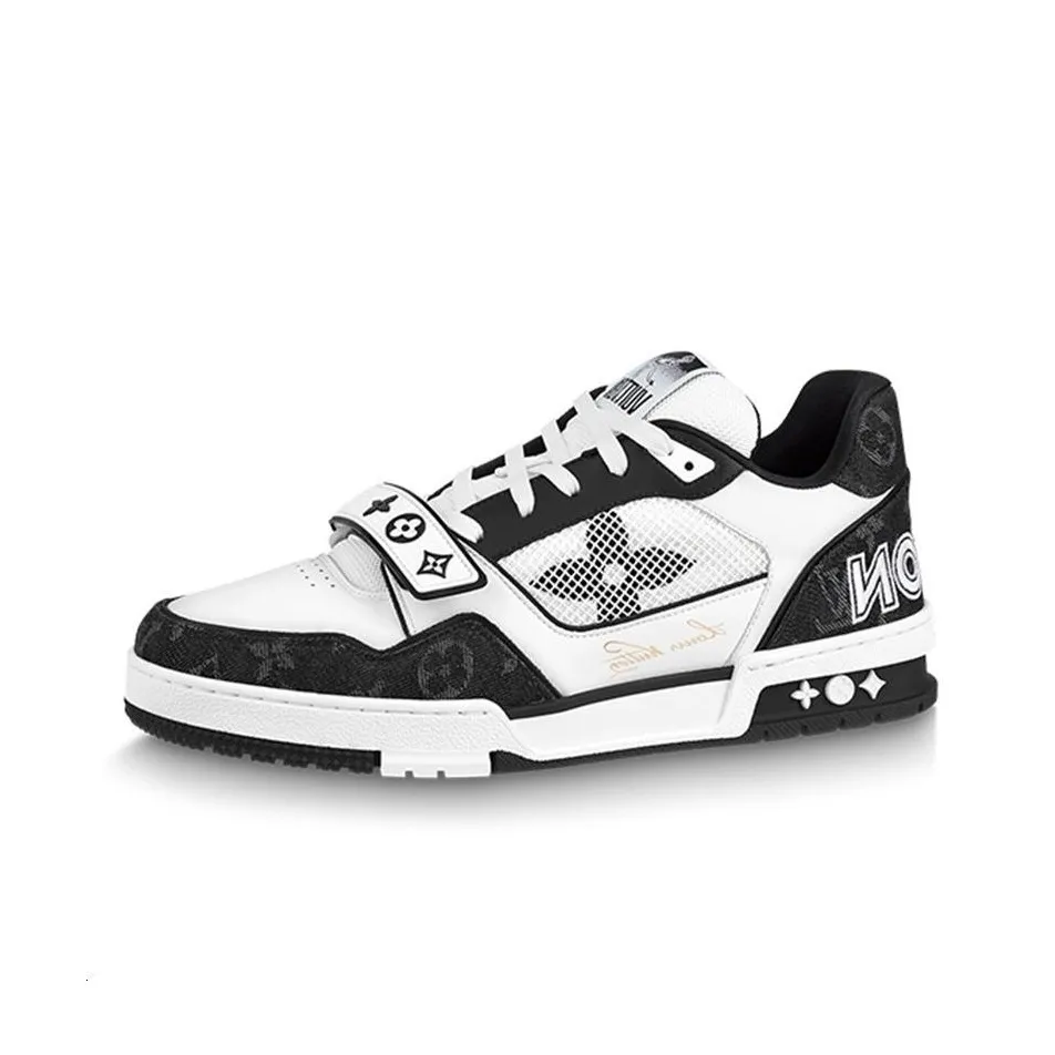 LOUIS VUITTON Trainer Mid Top Skateboard Shoes Women's Black White