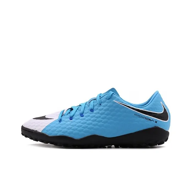 Nike Hypervenom Phelon TF Turf Cushioning, Wear Resistant Soccer Shoes Men's Blue Black