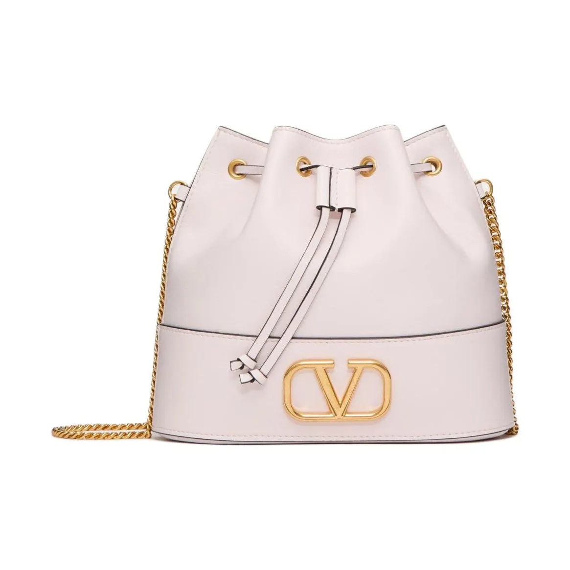 Valentino VlogoGARAVANI Nappa Leather Bucket Bags Crossbody Bag, Shoulder Bag Women's Fuchsia