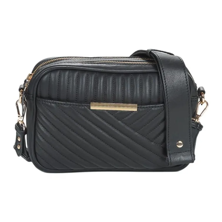 Petite Mendigote Cow Leather Crossbody Bag Shoulder Bag Women's Black