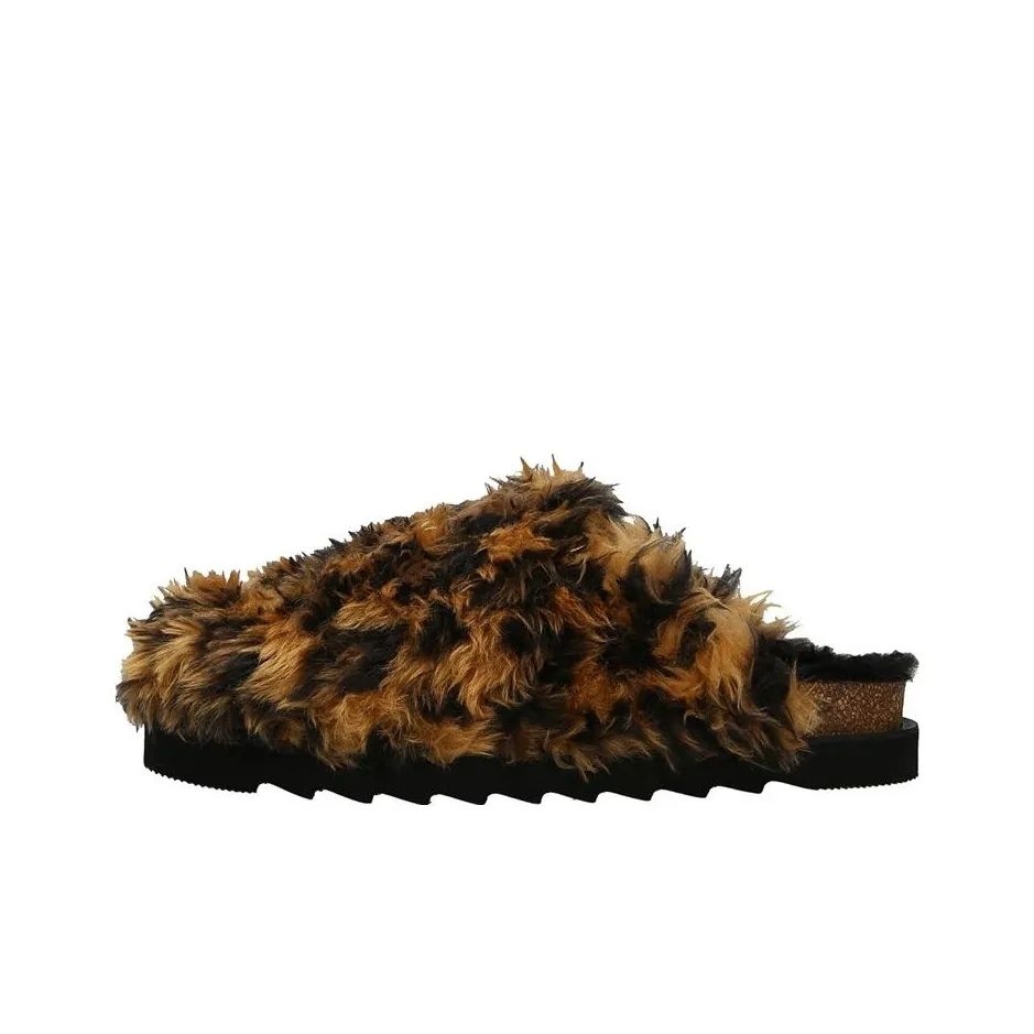 PALM ANGELS Leopard pattern Textured Slippers Women's