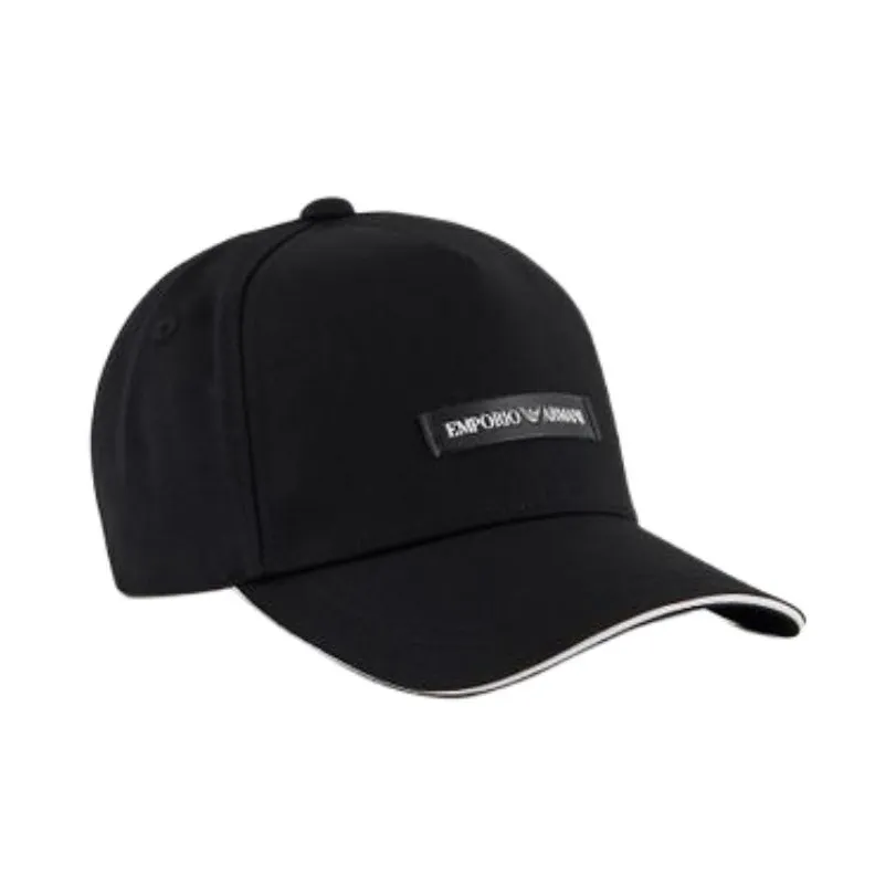 EMPORIO ARMANI Canvas Baseball Cap With EMPORIO ARMANI Patch