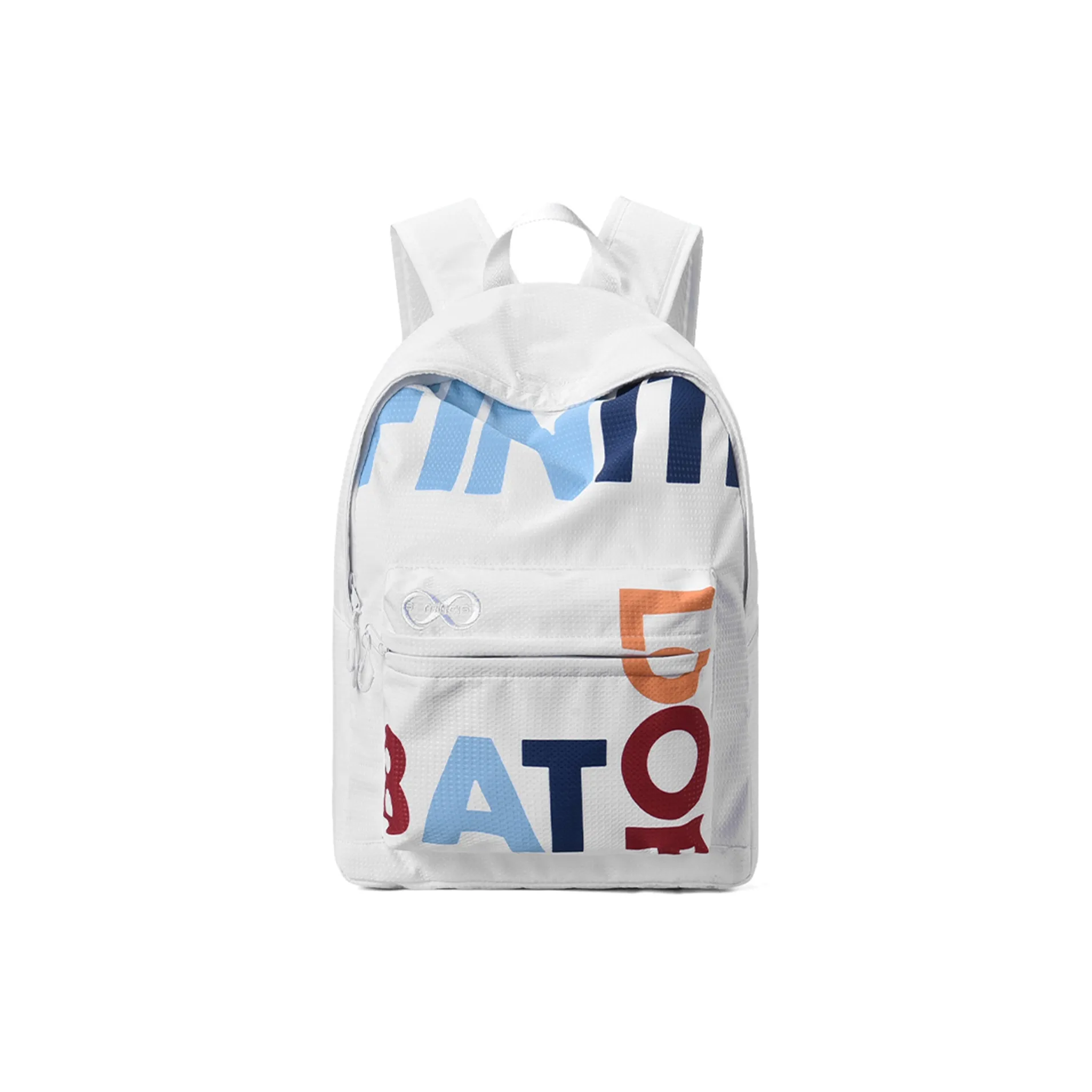 FINITE LOOP Recycled Polyester Backpack Unisex White