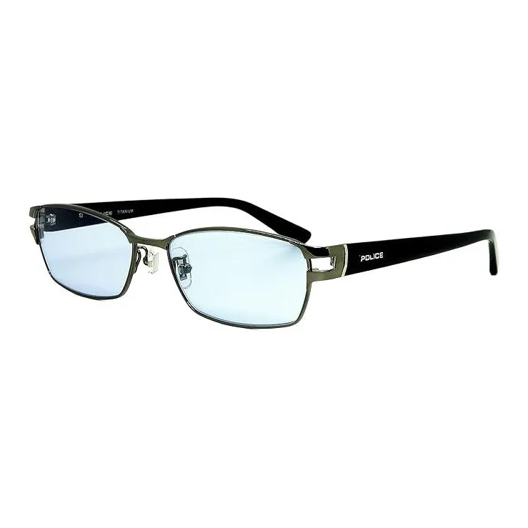 Police Plastic Titanium Irregular Shape Sunglasses Men's Silver