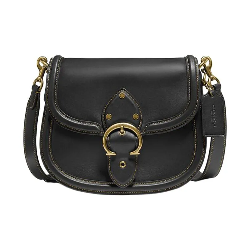 COACH Кожа Седло Сумка Сумка через плечо Сумка на плечо Женская Черная