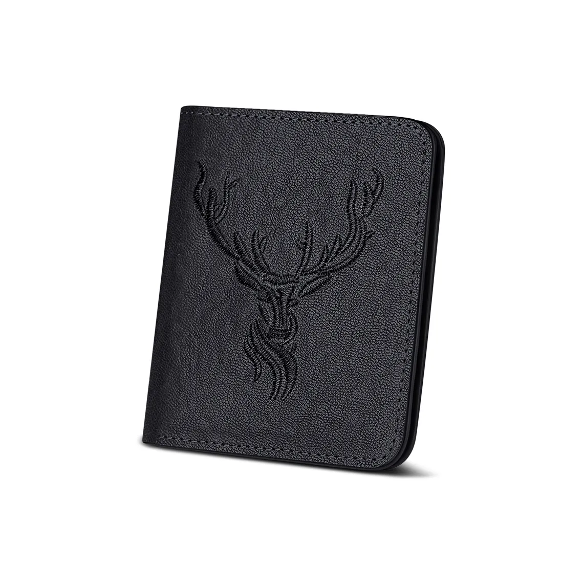 WilliamPOLO Коровья кожа Держатель для карт Монетница Стандартная Мужская Черная